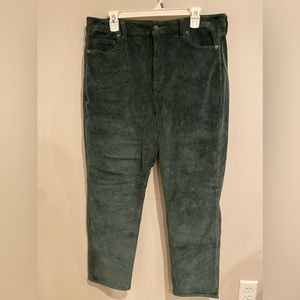 American eagle green corduroy pants super stretch